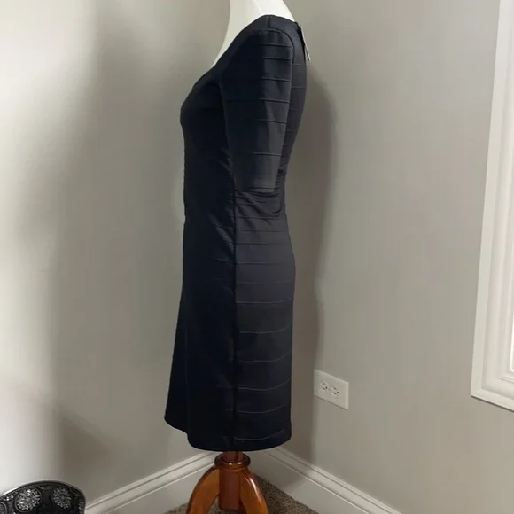 NWT Bisou Bisou Black Midi Dress - Picture 2 of 6